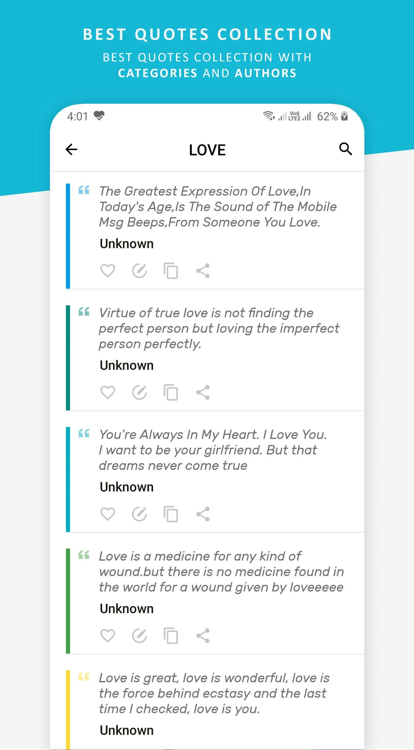 Quotes Creator editor screen