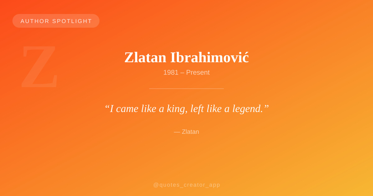 Author Spotlight: Zlatan Ibrahimović — The King Who Left a Legend | ThinkPeak Studio