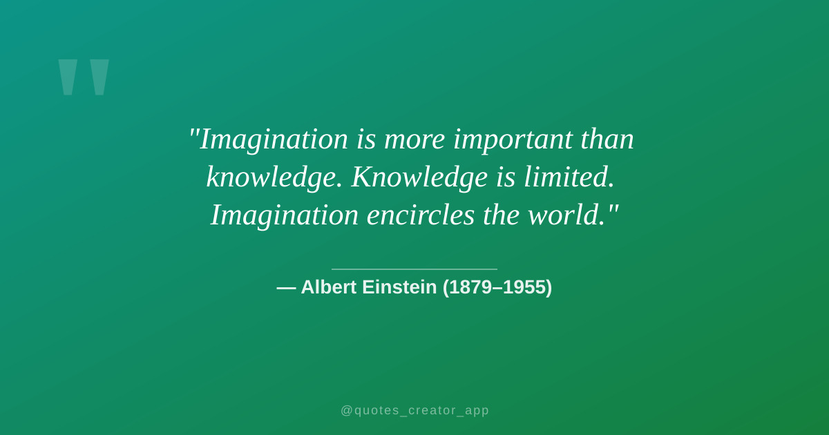 “Imagination is more important than knowledge...” — Albert Einstein | Quote Explained | ThinkPeak Studio